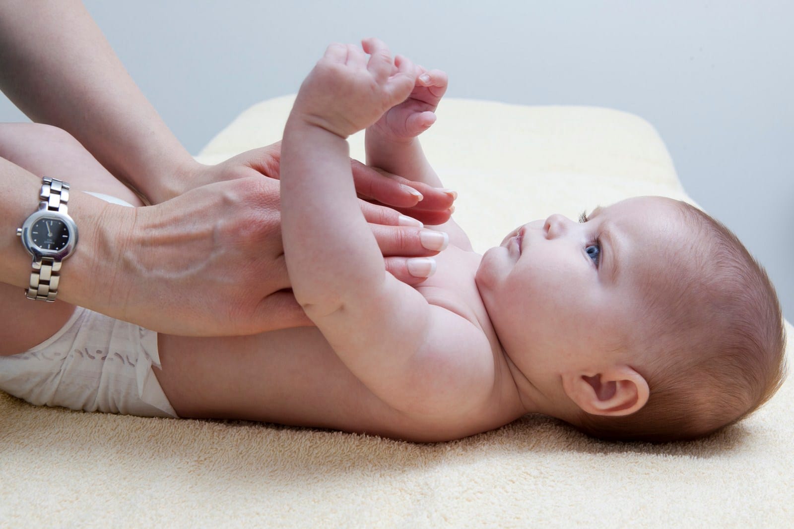 Sfeerbeeld bij de Shantala babymassage